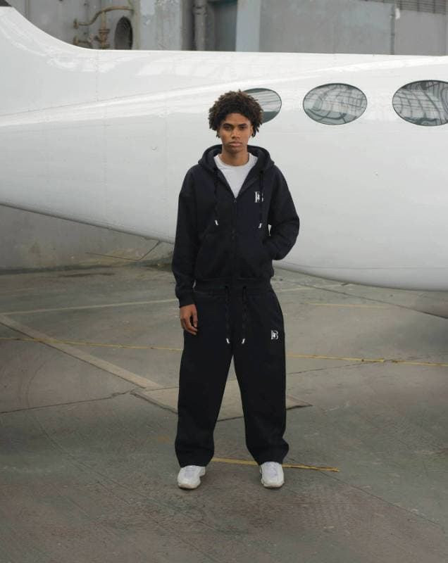Ensemble pantalon et veste de survêtement tendance pour homme avec logo brodé