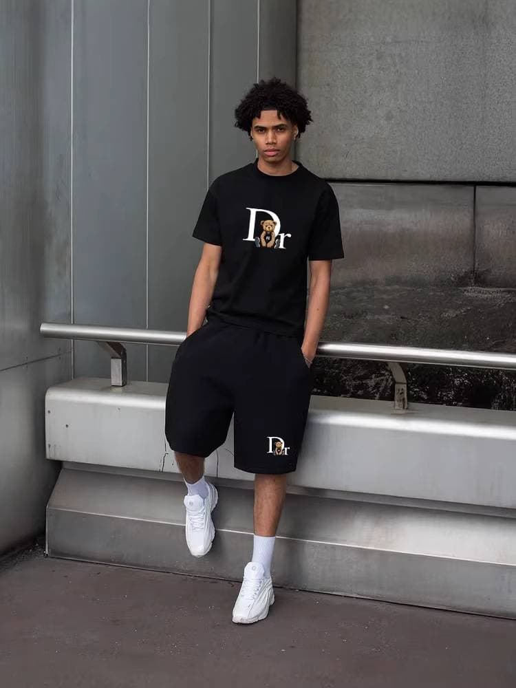 Men's Hip-Hop Embroidered Patchwork Casual Shorts Loose Fit Breathable Knit Basketball Streetwear Black Grey S-XXL