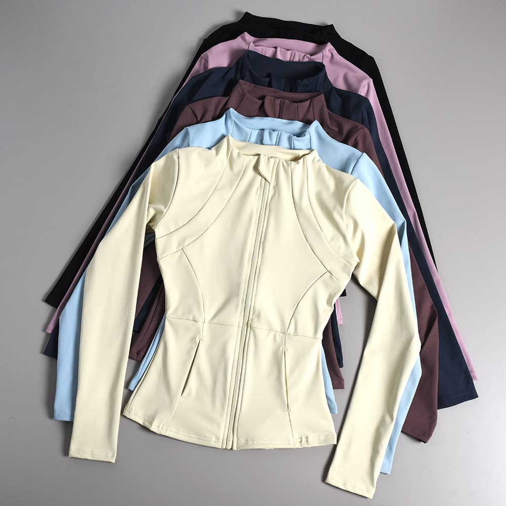 Women's Clothing New Autumn And Winter Professional Yoga Sports Jacket Women's Zipper Cardigan Tight Running Gym Tops