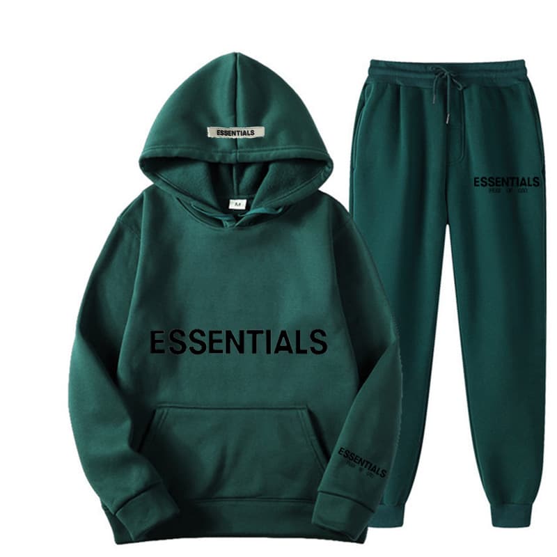 Essentials Double ligne peur de Dieu ensemble tendance poitrine Logo imprimé lettre Couple veste polaire F