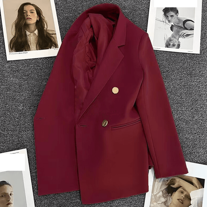 Women's Clothing suit jacket large size simple Korean style small suit drape silhouette spring and summer casual women's suit