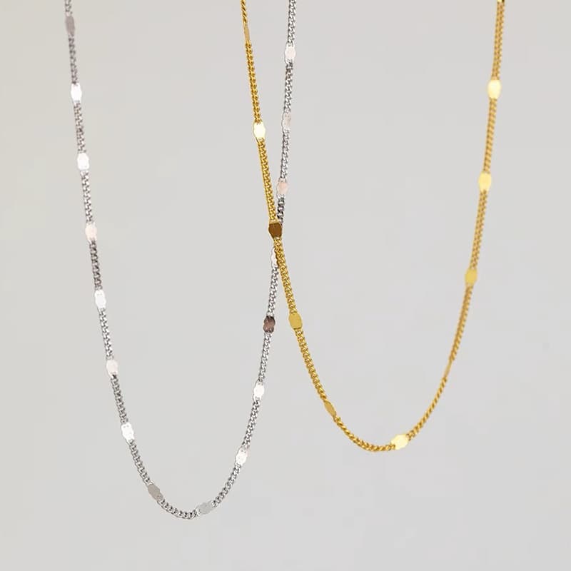 Sterling Silver Necklace Women's Flash Chain Snake Bone Chain High-end Niche Design Ins Style Elegant Jewelry Accessories
