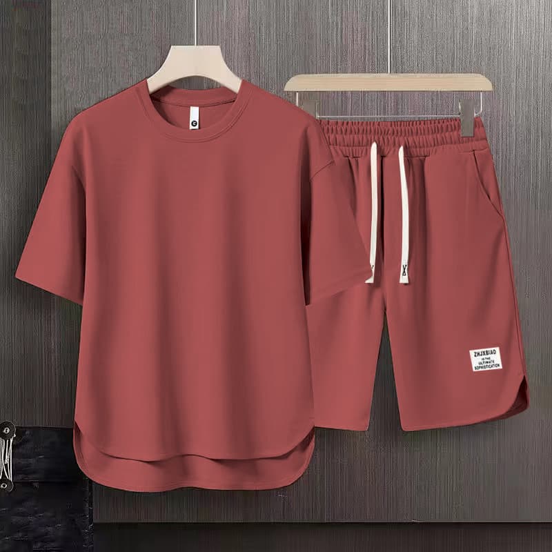 Men's Clothing Large Size Loose Shorts Casual Simple Sports Short Sleeves