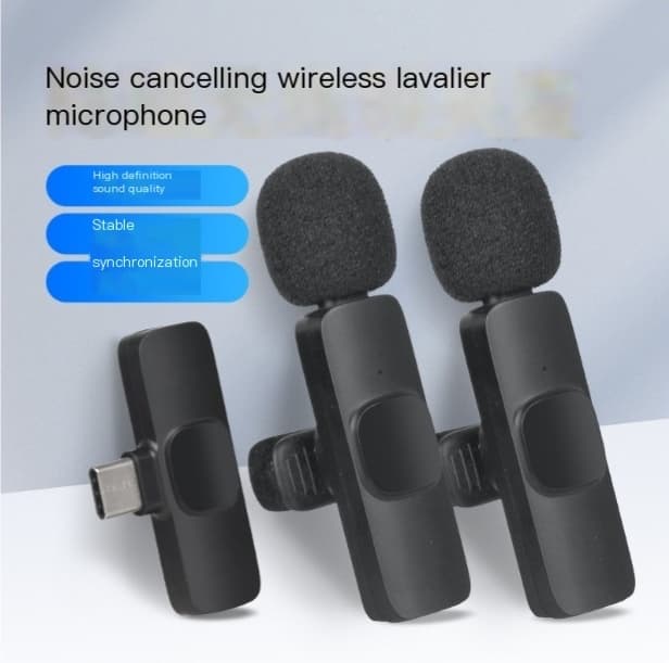 Wireless Microphone Lavalier Microphone Professional Outdoor Shooting, Live Streaming, Video Recording, Noise Cancelling Microphone