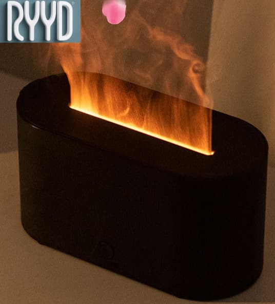 Lamp RYYD Flame Aroma Diffuser Fragrance Hine Humidifier Ultrasonic Household Bedroom Office Desktop Small Bedside Living