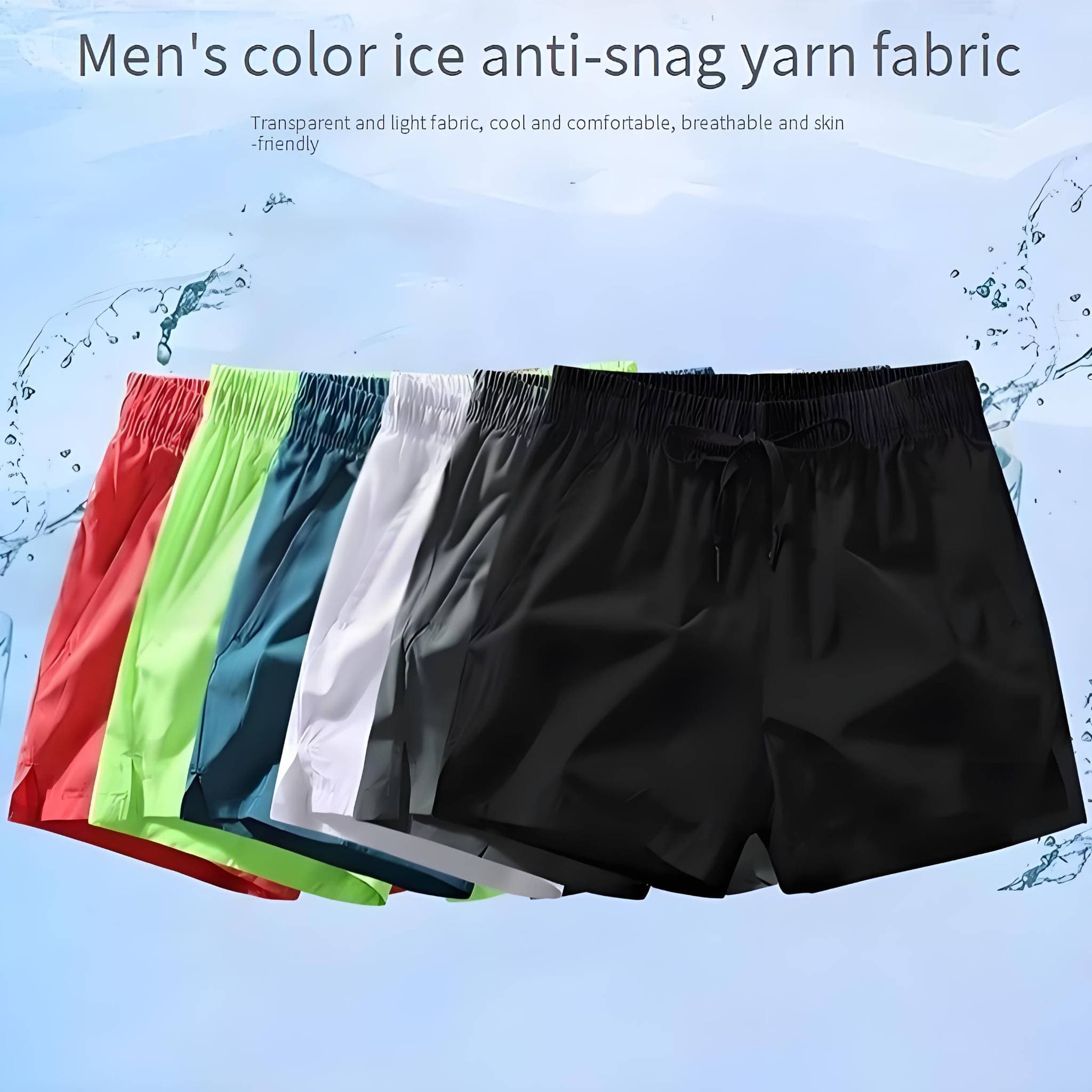 Men's Clothing Quick Drying Three Quarter Shorts For Men And Women Summer Ice Silk Casual Loose Men's Home Fitness Running Sports Shorts