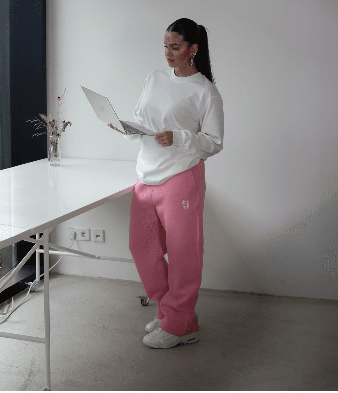 Men's Clothing 25 Spring Foreign Trade Cross Border Rope Zipper Solid Color Casual Street Y2k Sports Embroidered Sweatpants