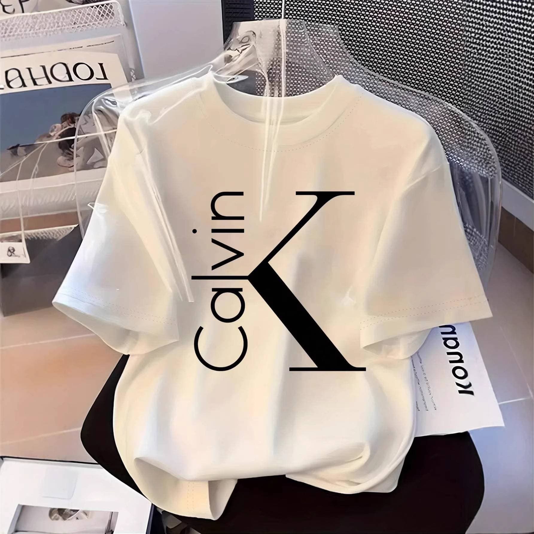 European And American Fashion Summer T-shirt Simple Style, Unisex Short Sleeved Print For Both Men And Women
