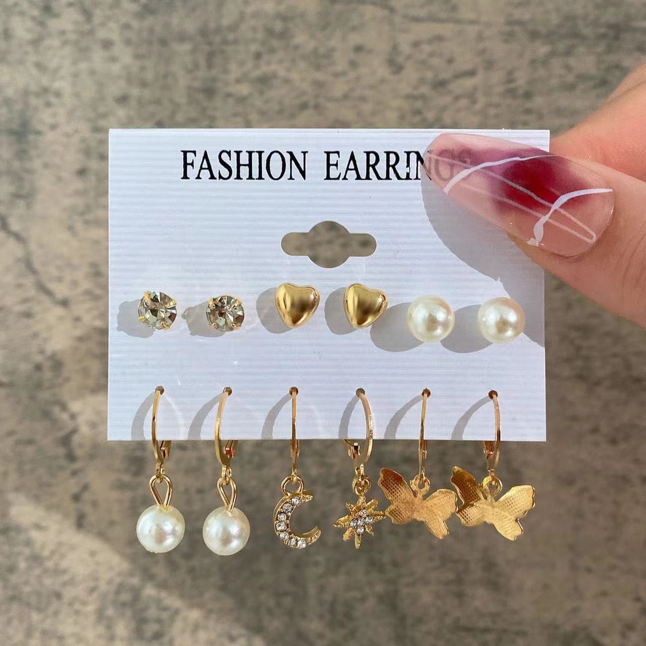Lot de 11 boucles d'oreilles en perles torsadées en forme de cœur pour femmes, très tendance