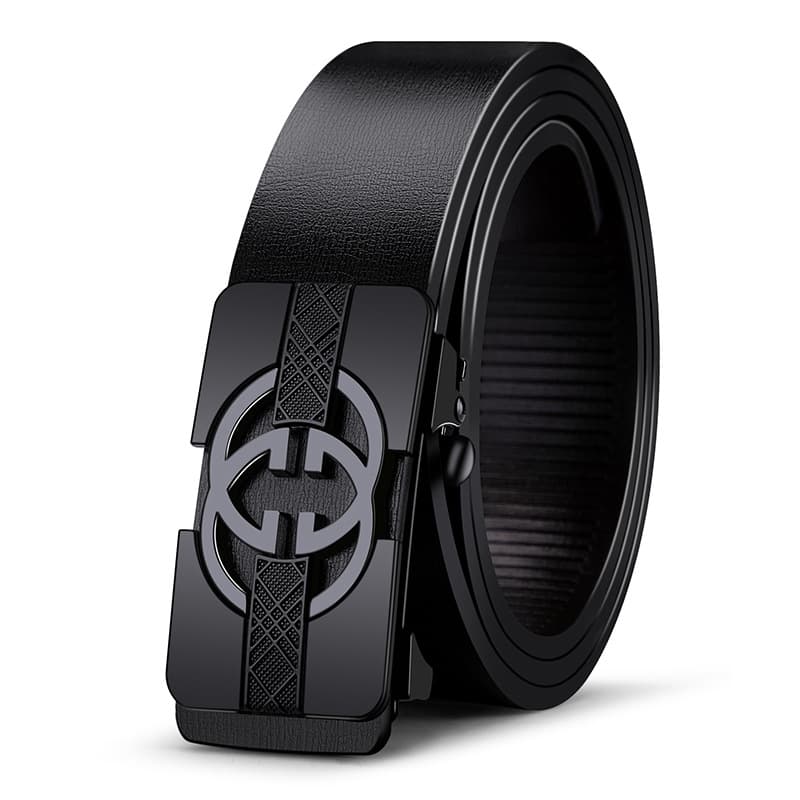 2023 New Hot Selling Automatic Buckle Cowhide Belt, High Grade Fashion Men's Pant Belt, Youth Fashion Casual Leather Belt