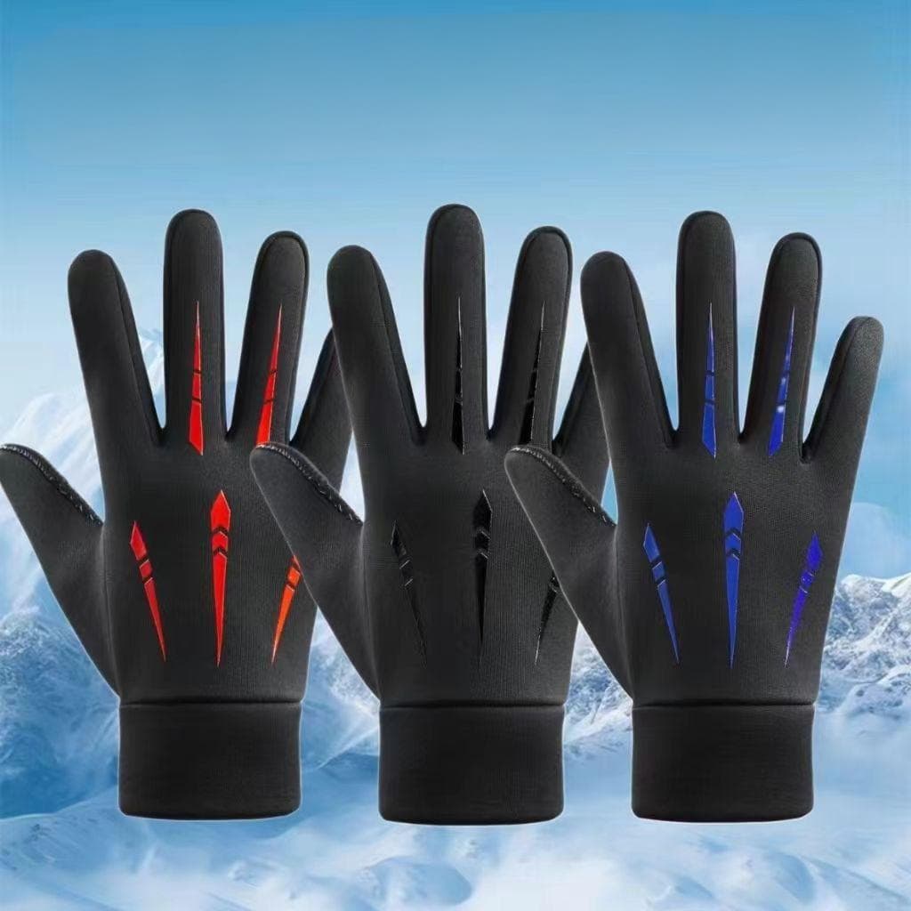 Windproof, Waterproof, Plus Velvet, Warm Motorcycle Winter Cold Proof Riding Gloves Cycling Full Finger Takeaway Men's Touch Screen Gloves