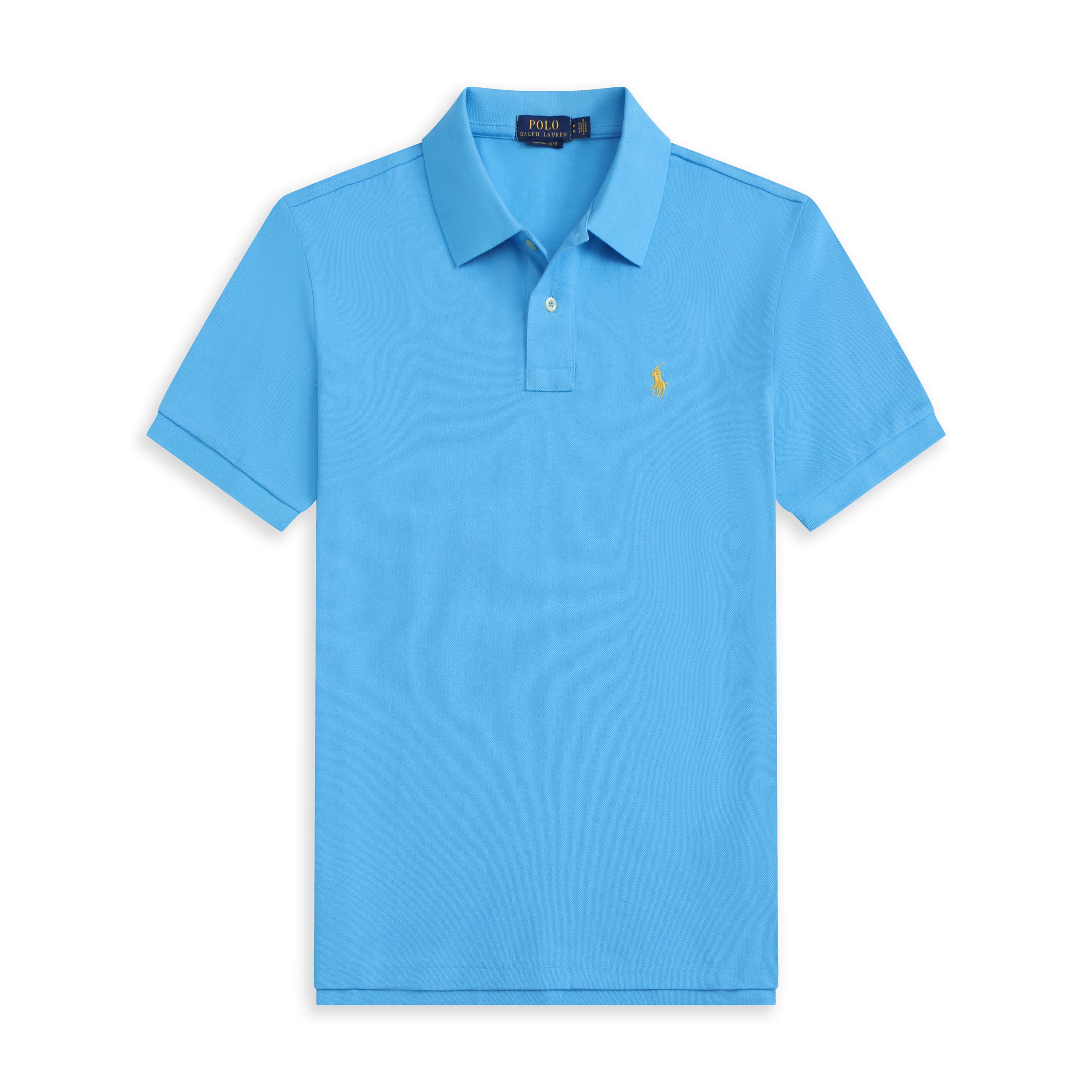 Polo RL Pony Logo pour homme, brodé, en coton uni, grande taille, manches courtes, coupe ample.