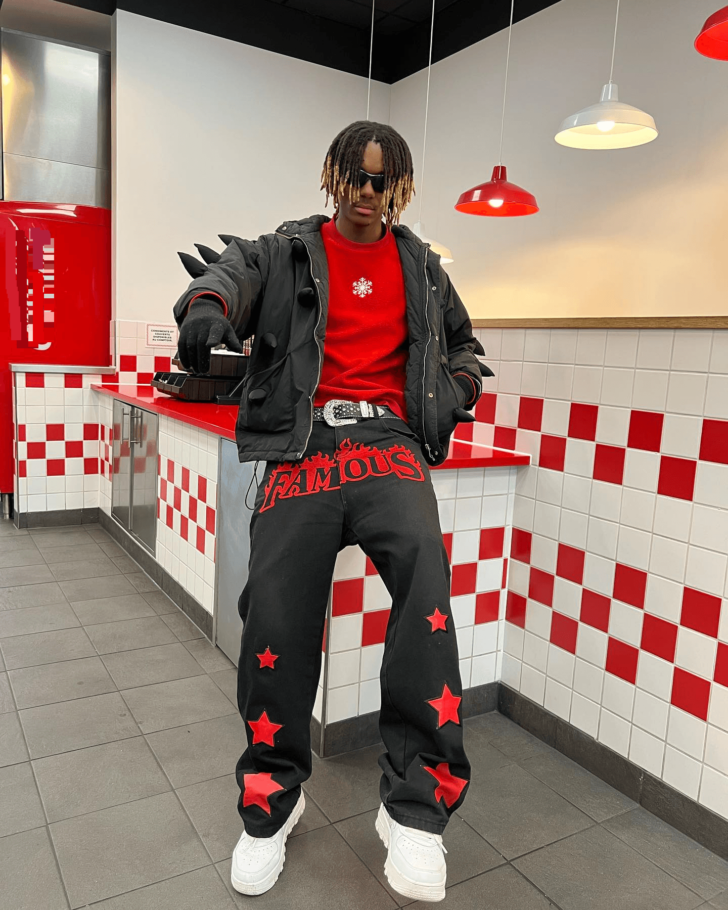 Men's Clothing Embroidered Jeans For Men High Street Retro Hip Hop Straight Loose Trousers Hot Style