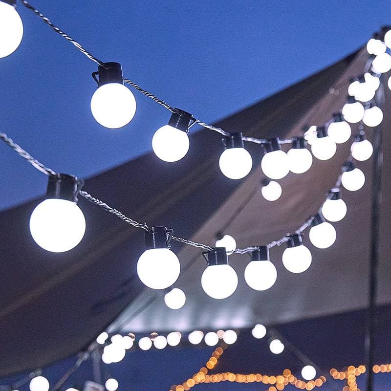 LED Globe String Lights – Waterproof Plug-In/Battery/Solar Camping Lights (5-90M Lengths, Shatterproof PVC, IP44 Rated)