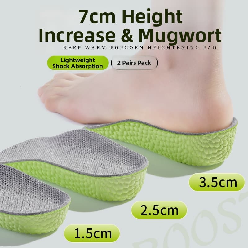 Popcorn Invisible Height Insole, Men's And Women's Non Slip Half Foot Insole, Comfortable, Breathable, Pressure Relieving