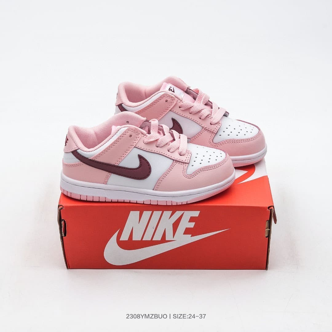 Nouvelle collaboration de chaussures basses pour enfants, chaussures de skate en cuir pour filles et garçons, chaussures décontractées pour étudi