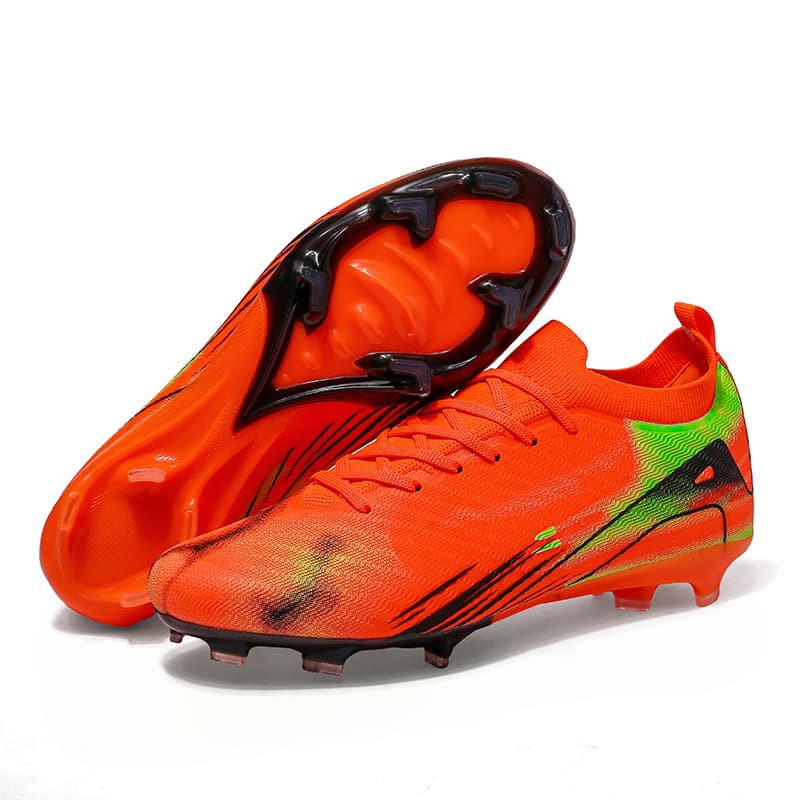Seamless flying woven Messi football shoes Men's low top teen spike smash training sneakers