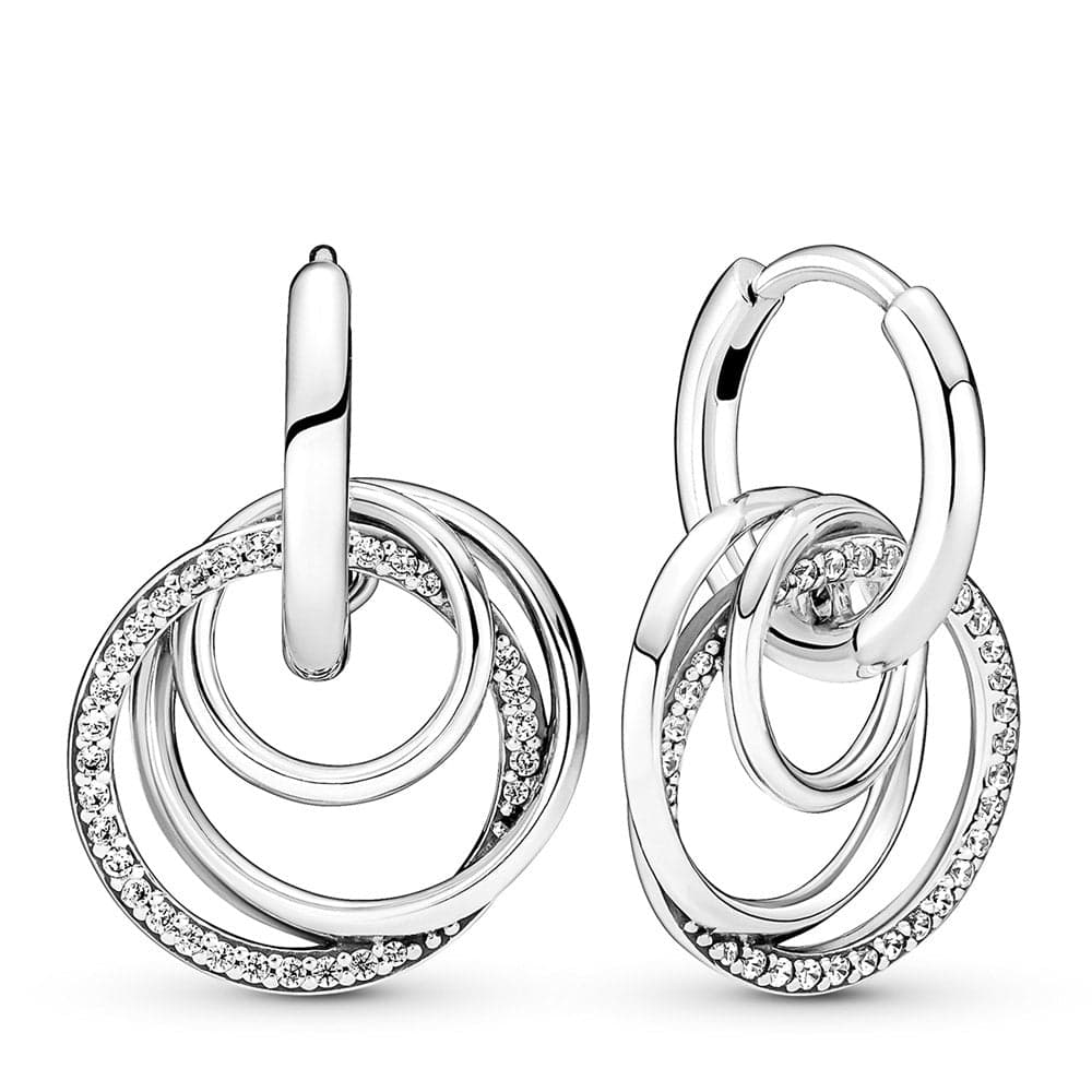 Family Always Encircled Hoop Earrings