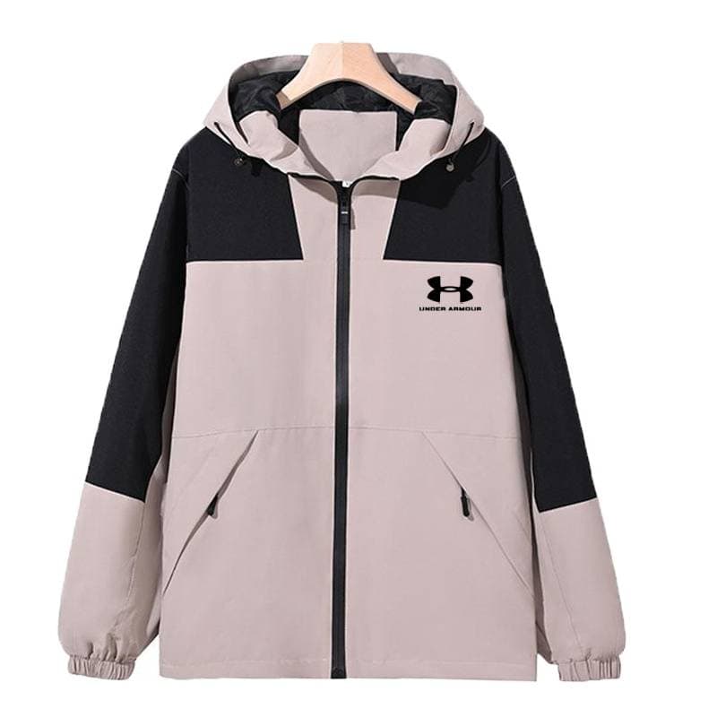 Veste de sport coupe-vent à col montant pour l'extérieur, imperméable, avec fermeture éclair, pour randonnée et alpinisme