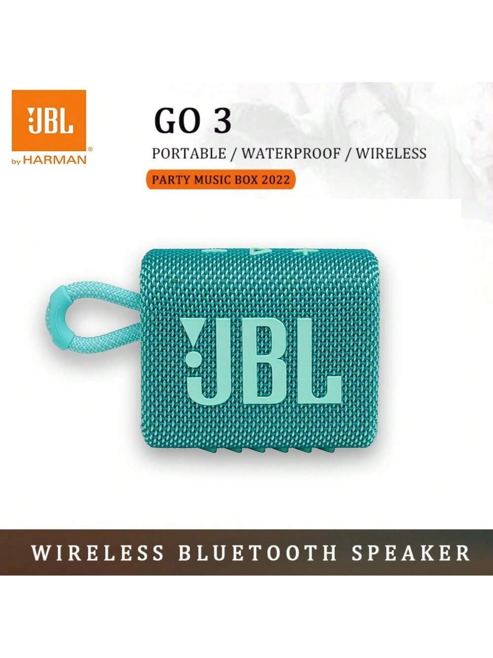 Enceinte Bluetooth JBL Go 3 : basses puissantes, caisson de basses, son stéréo, idéale pour une utilisation en extérieur. Mini enceinte sans fil