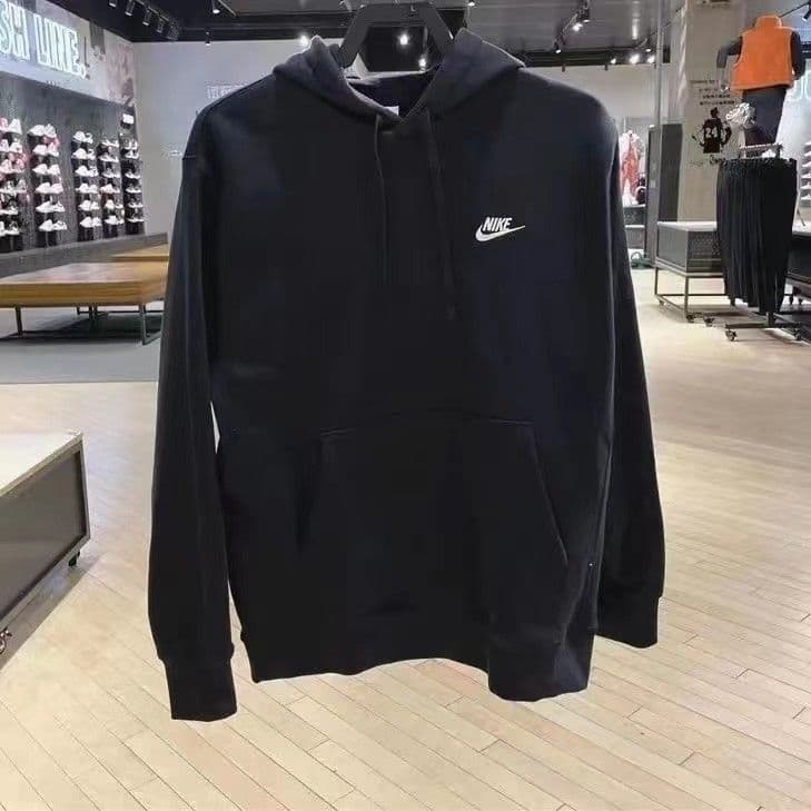 Veste classique chaude brodée à capuche Nike automne/hiver, style unisexe