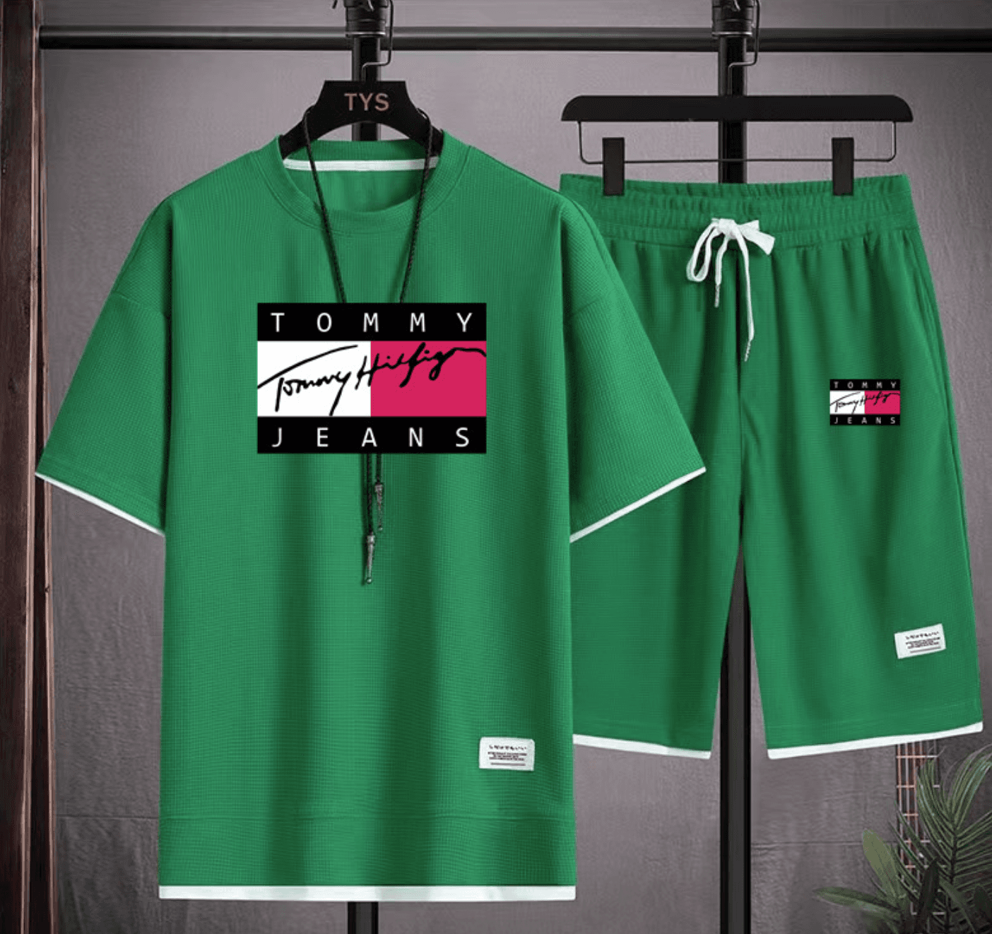 Ensemble d'été à manches courtes + short pour hommes, t-shirt imprimé, ensemble décontracté, ensemble de sport, t-shirt à manches courtes