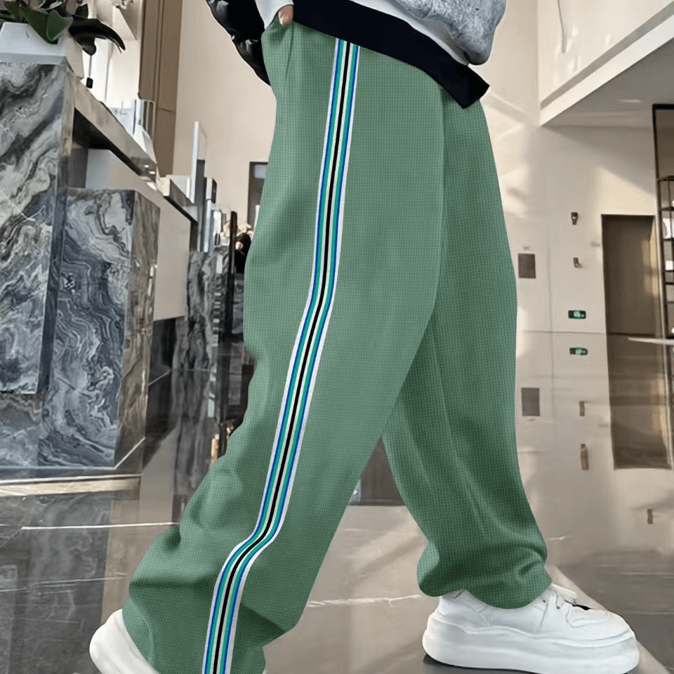 Men's Clothing Summer New Men's Pineapple Grid Drawstring Sports Casual Trousers Men