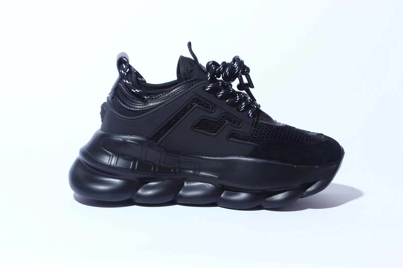 Top Casual Chaussures Italie Réfléchissant Hauteur Chain Reaction Baskets Triple Noir Blanc Multicolore Daim Rouge Bleu Jaune