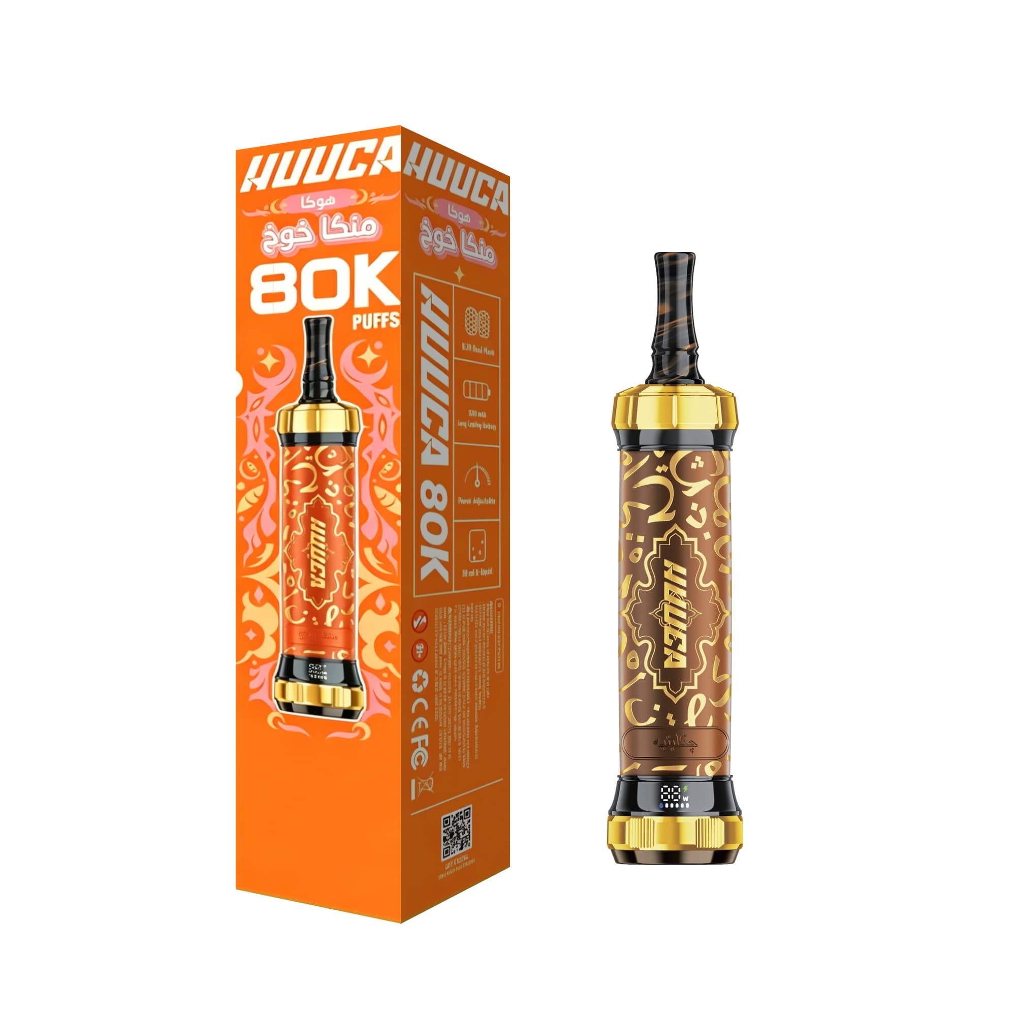 HUUCA 80K 80 000 bouffées 3 mg DTL Vape jetable 30 ml 1500 mAh