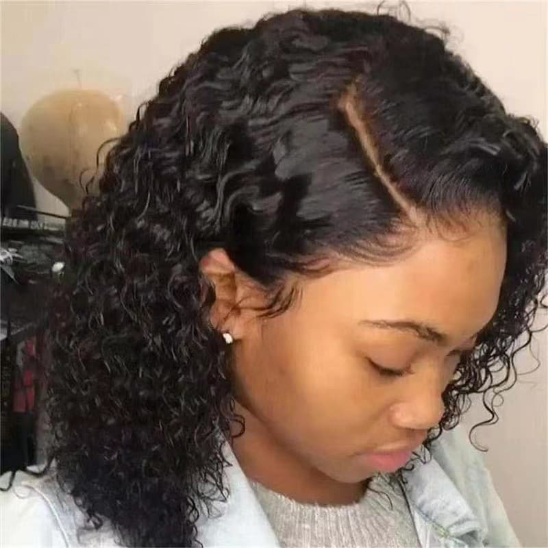 Women's Perm Hair Wig Short Curls High Temperature Synthetic Fiber Average Size Cap Body Wave Long Wavy Clip-in For Daily Use