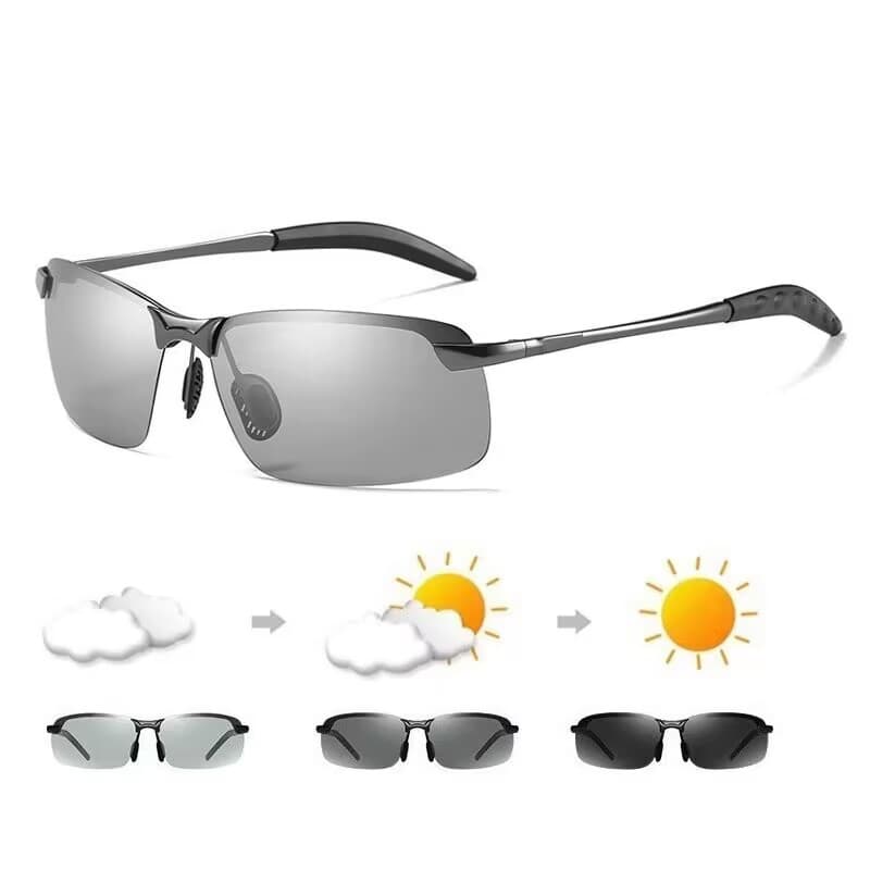 Unisex Men's photochromic driving drivers special day and night dual-use fishing sunglasses polarizing sunglasses