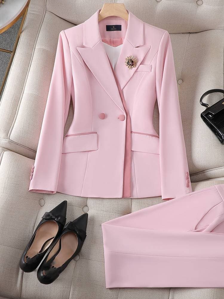 Women's Clothing Pink suit jacket professional temperament