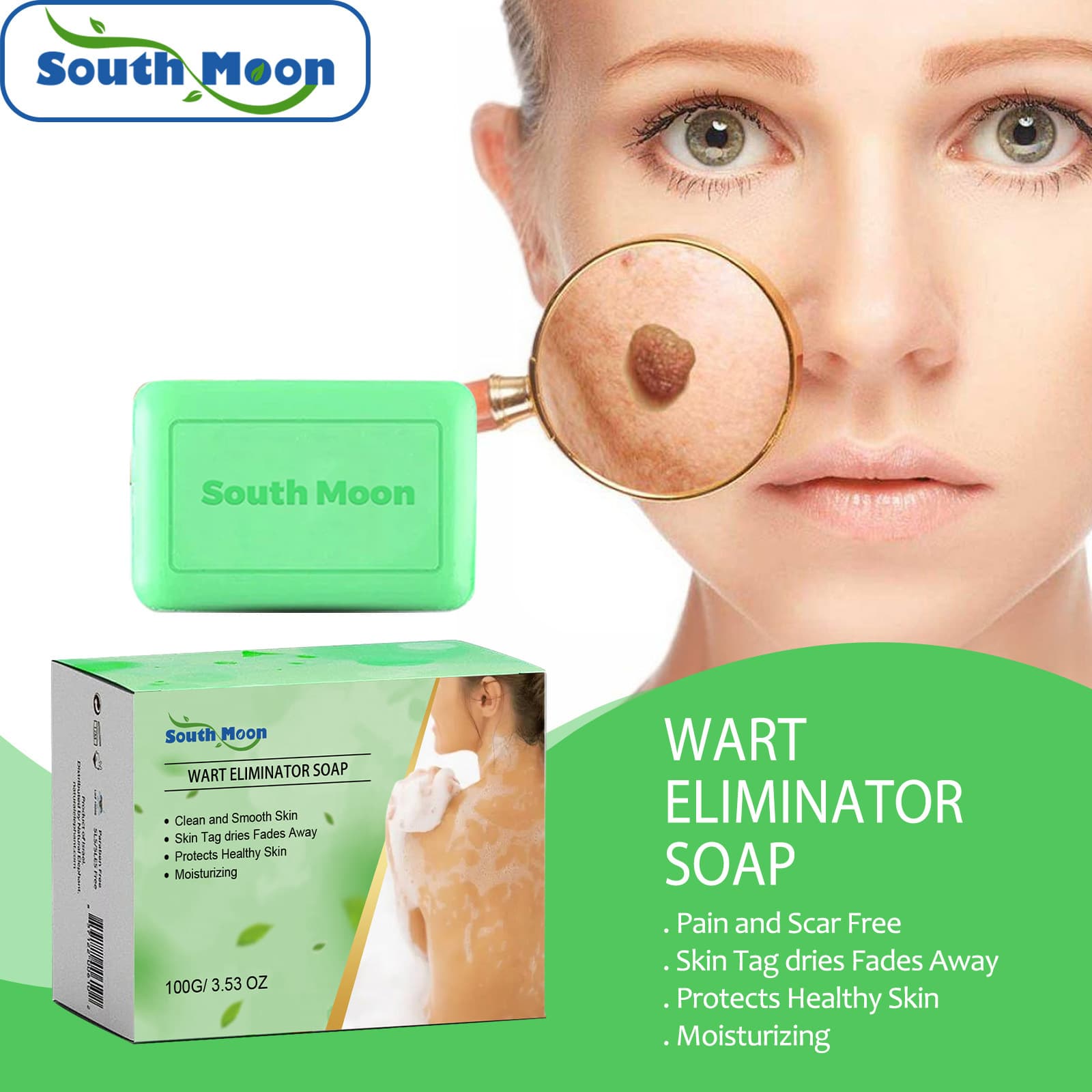 South Moon wart-removing soap, face and body cleansing, wart-removing, corns-like, wart-removing soap