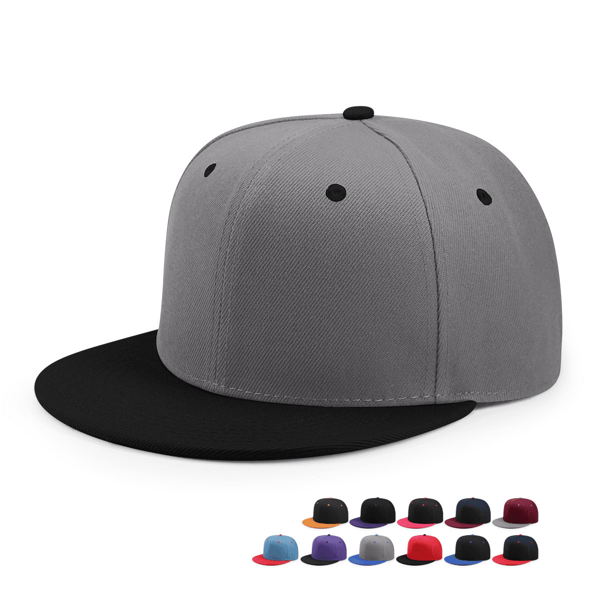 Unisex HIPHOP adjustable flat rim sunscreen cap Men's and women's hip hop baseball cap bboy flat brim hip Hop dance cap