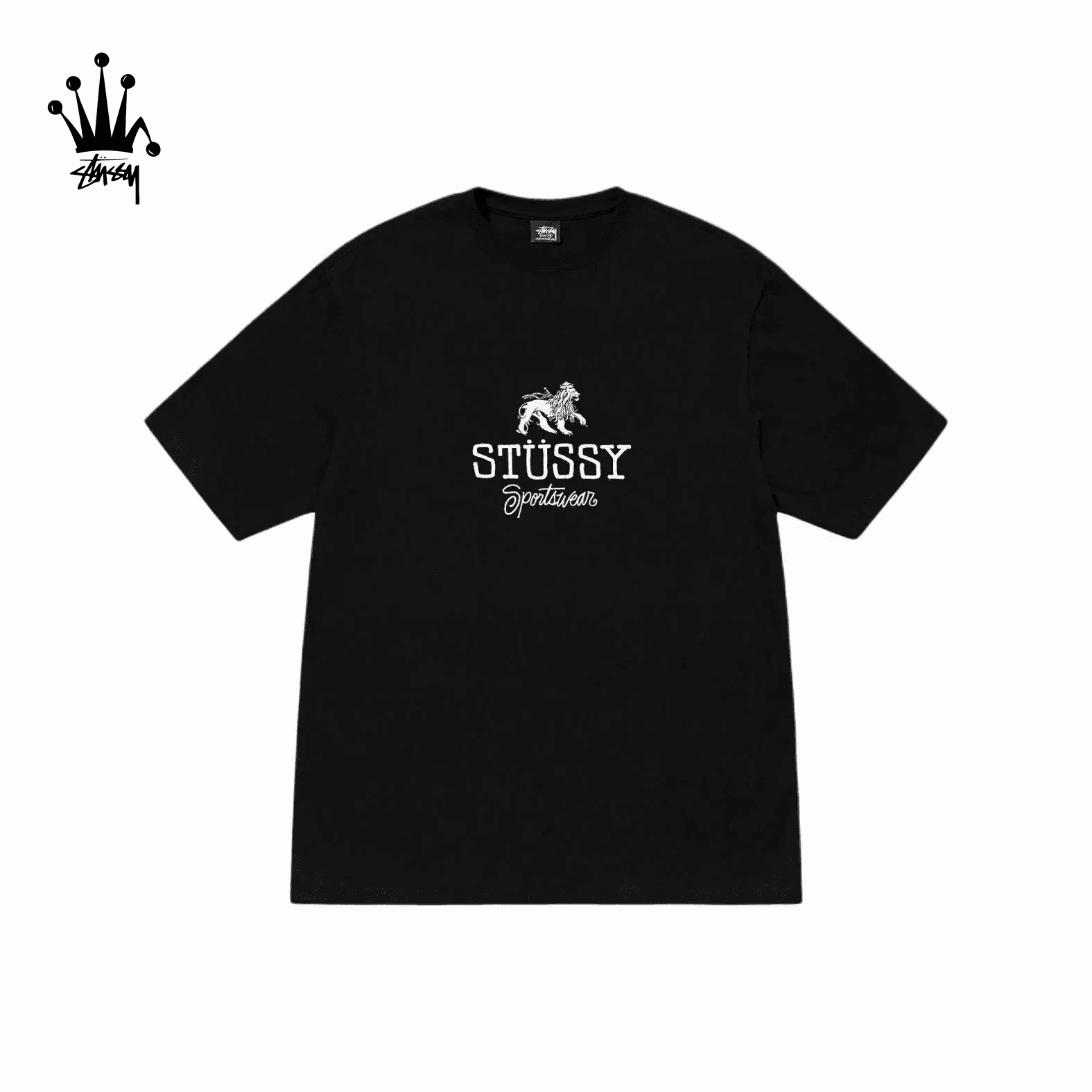 Stussy SPORTSWEAR TEE Logo Ribbed Collar Short Sleeved T-shirt For Both Men And Women