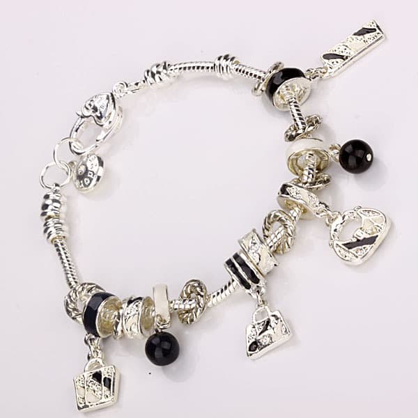 Fine Jewelry 925 Silver Women Love//Angle Gift Bracelets Crystal Bead Charm Bracelets