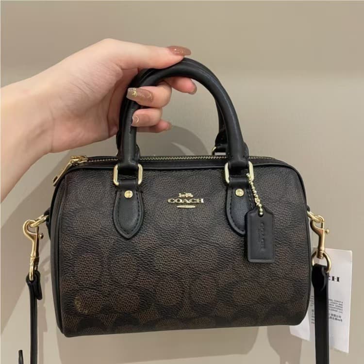 Sac à main Boston mini classique vintage, sac bandoulière classique vintage pour femme