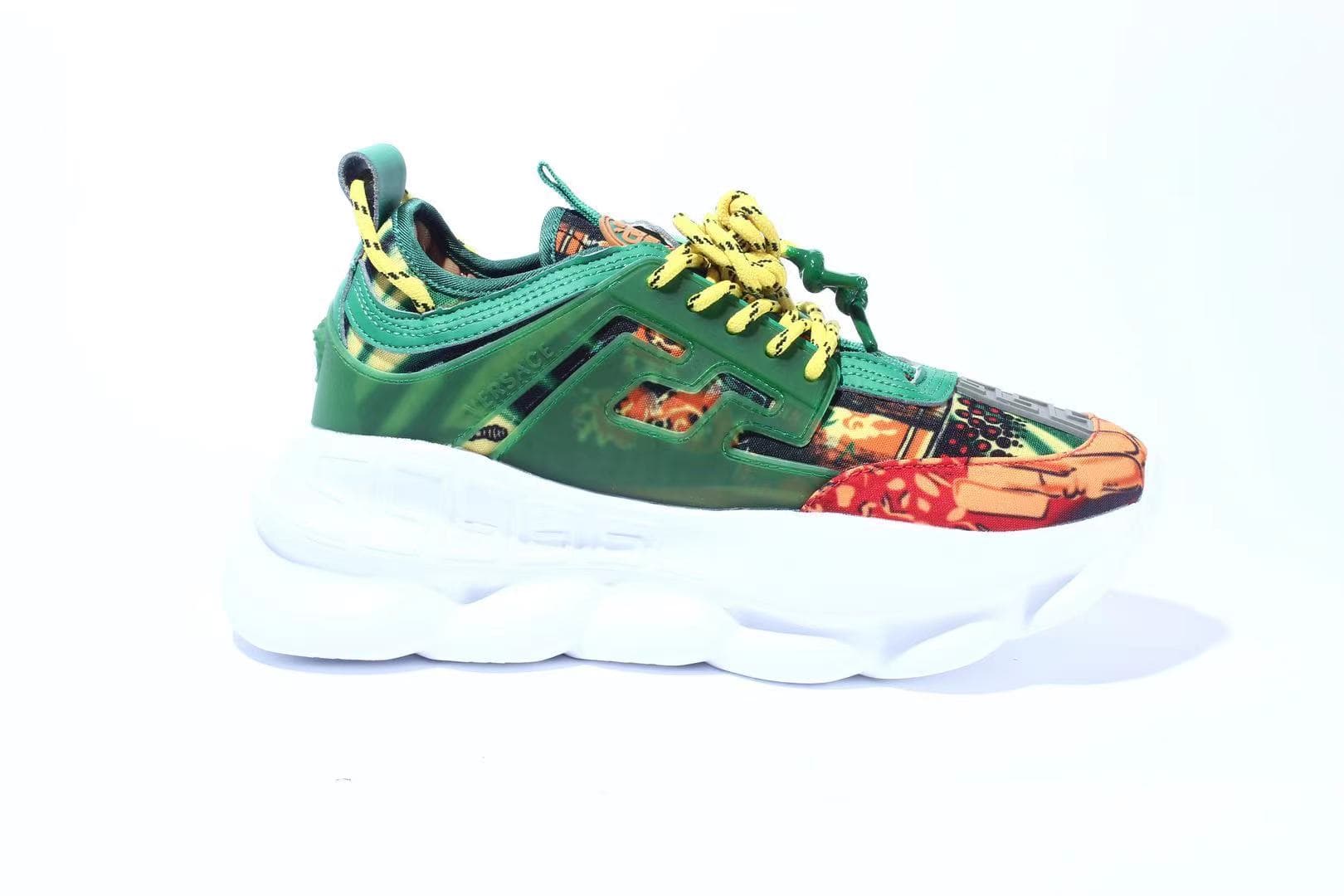 Top Casual Chaussures Italie Réfléchissant Hauteur Chain Reaction Baskets Triple Noir Blanc Multicolore Daim Rouge Bleu Jaune