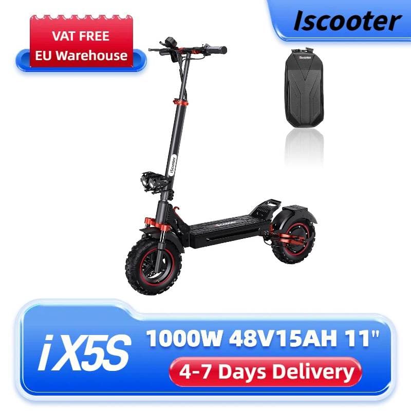 ISCOOTER IX5S 11" Off-Road Electric Scooter 1000W Motor 48V 15Ah Battery