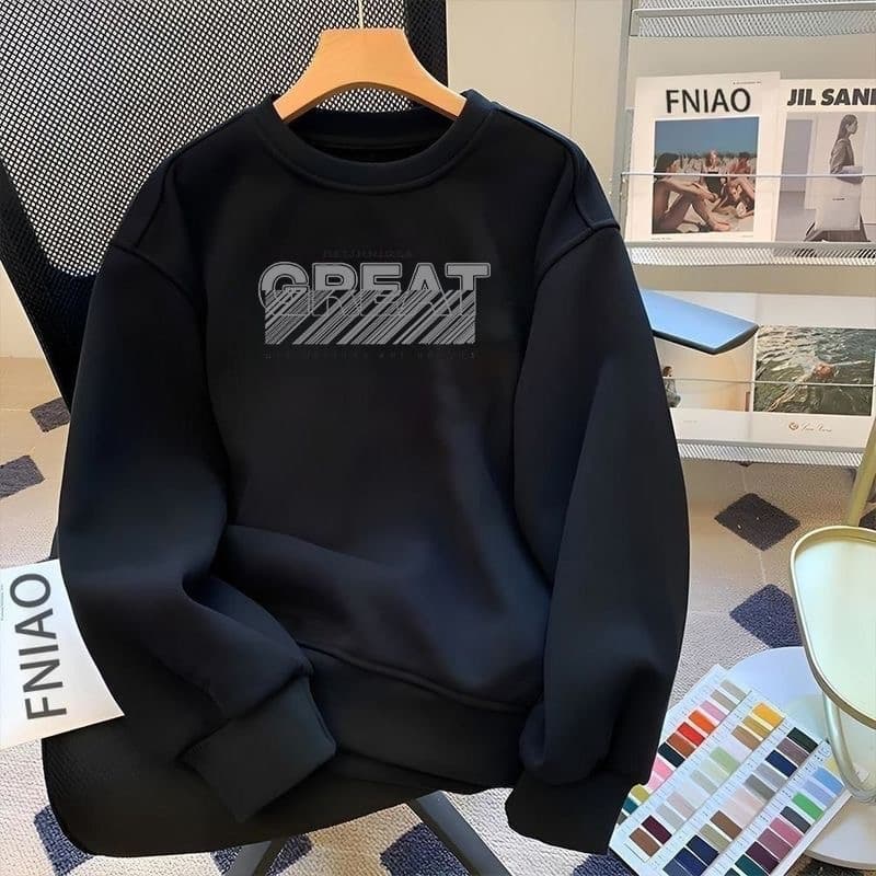 FW25 Matching Couple Cotton Crew Neck Sweatshirt - His & Hers