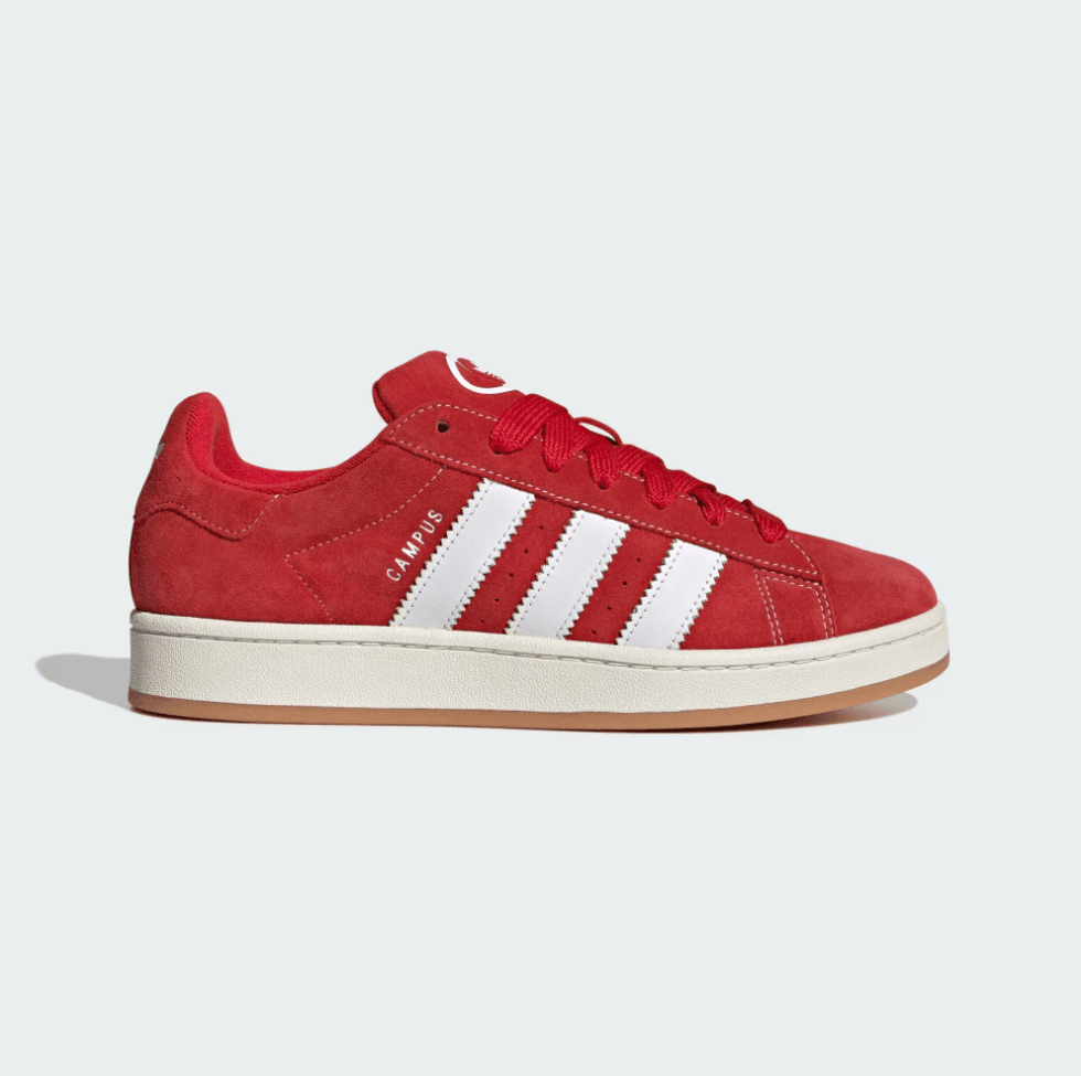 Adidas Originals CAMPUS O0S Leather Comfortable, Versatile Slip-on Sneakers, Suitable For Unisex- Red