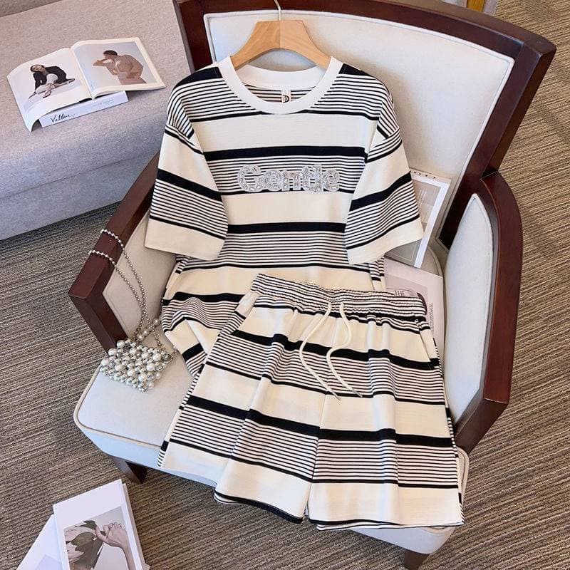 women's summer short-sleeved + shorts two-piece suit women's casual sports suit summer clothes a complete set of fashionable women's clothing