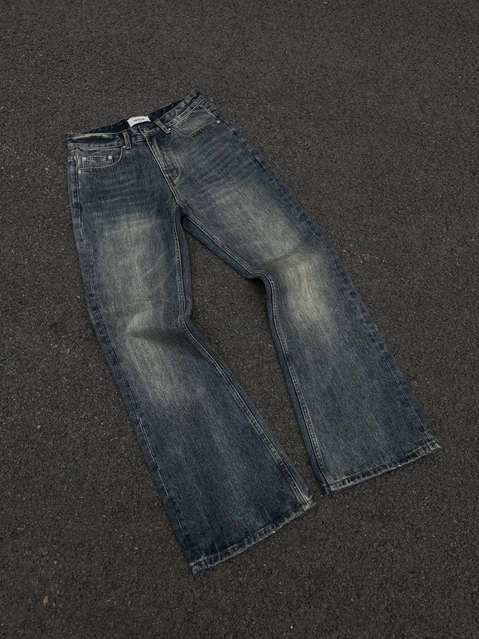 Men's Wide-leg Casual Denim Jeans, Versatile Style, Street Fashion.jean