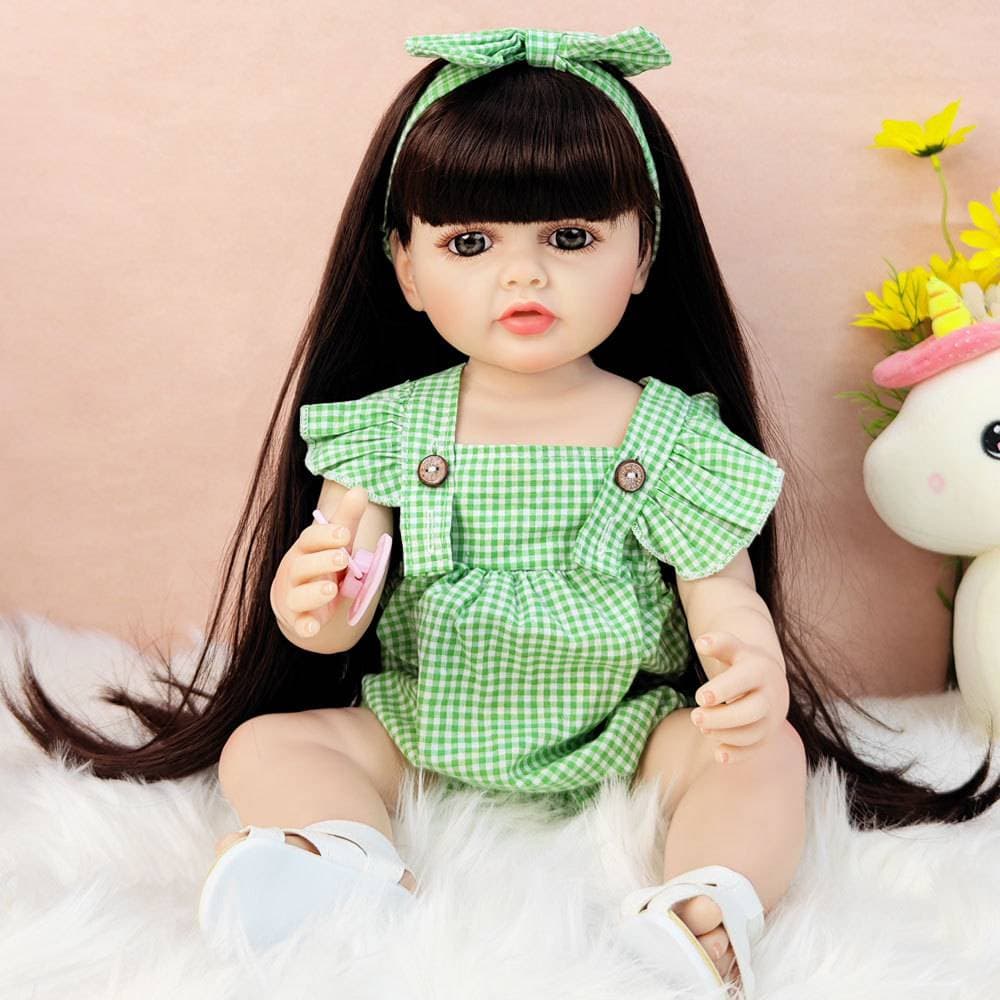55cm Reborn Doll Baby Soft Rubber Pink Princess Gift Interchangeable Dress Up Bathable Girl Toy Doll