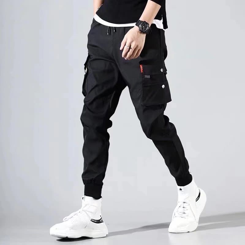 Men's Clothing cuffs all match casual pants functional style youth trousers