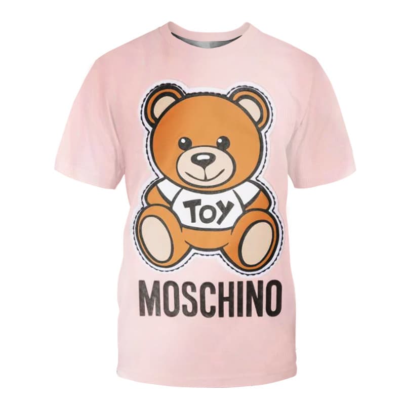 T-Shirt ample surdimensionné à imprimé de dessin animé ours pour femmes, nouvelle collection
