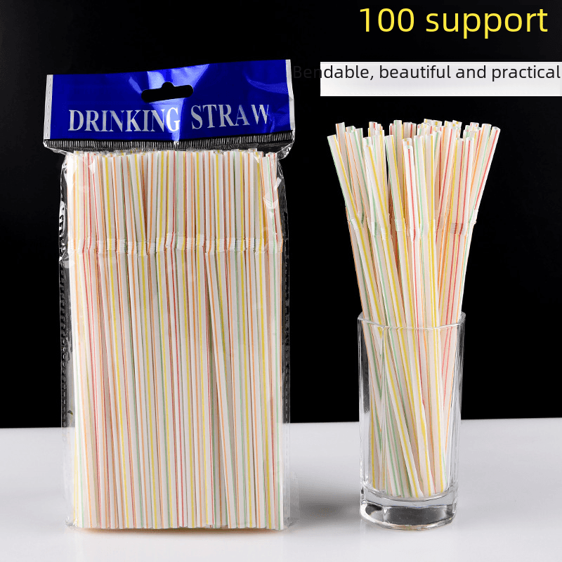 Creative Lengthened Flexible Pregnant Women Juice Drink Milk Tea Straw Disposable Color Elbow Plastic Wholesale