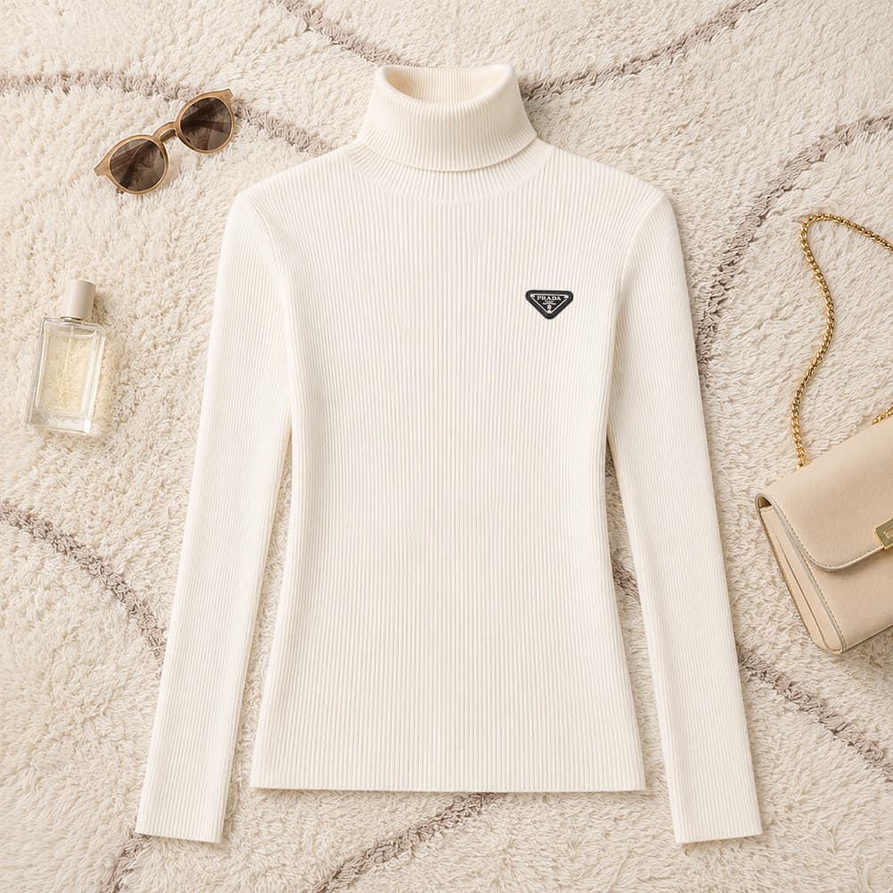 Pull à col roulé tendance pour femme, en maille, automne-hiver, haut chic et polyvalent, nouveauté