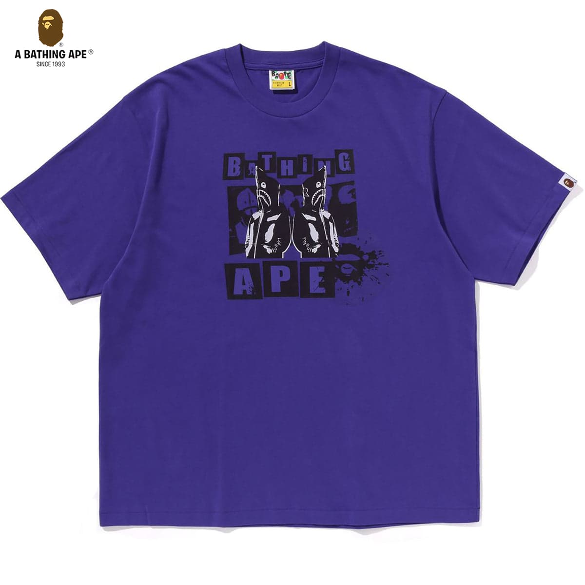 A BATHING APE 2026 New BAPE Logo Printed Pure Cotton Short Sleeved T-shirt Top