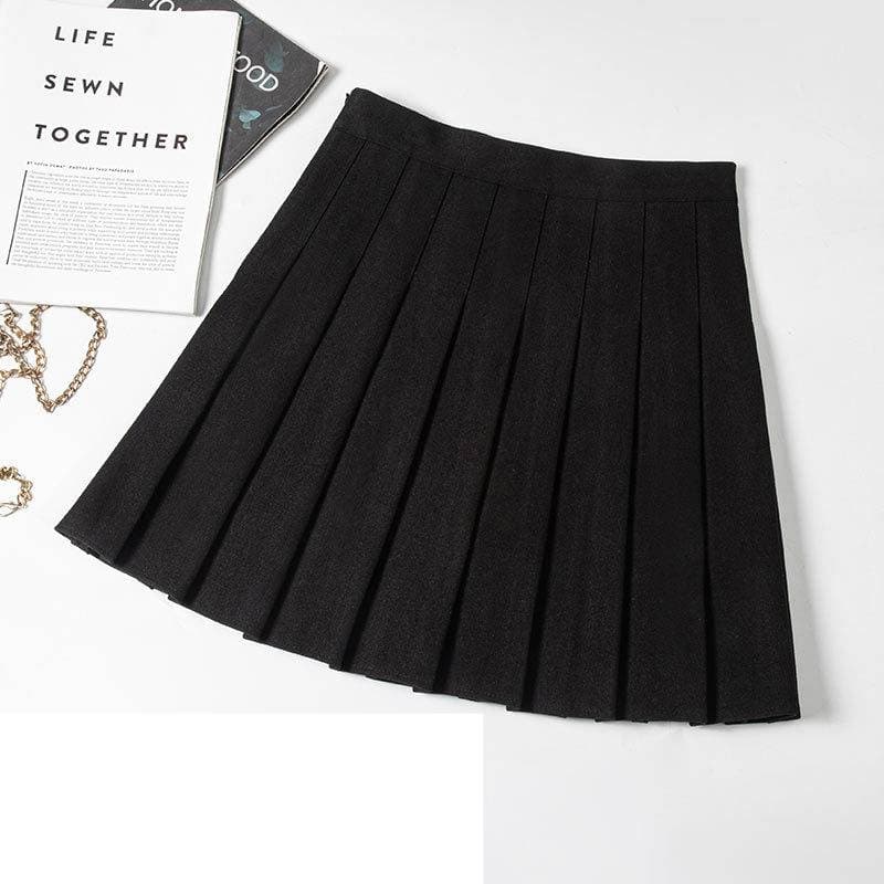 Women's Clothing Woolen skirt high waist brown short skirt women's winter black anti exposure skirt a line skirt autumn and winter slim pleated skirt
